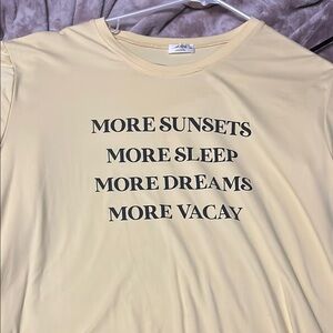 Yellow Graphic Tee - More Sunsets More Sleep